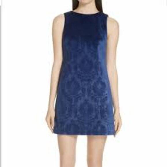 ALICE & OLIVIA CLYDE SLEEVELESS DAMASK SHIFT DRESS SIZE 6 - Picture 1 of 7